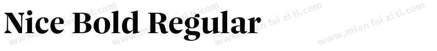 Nice Bold Regular字体转换